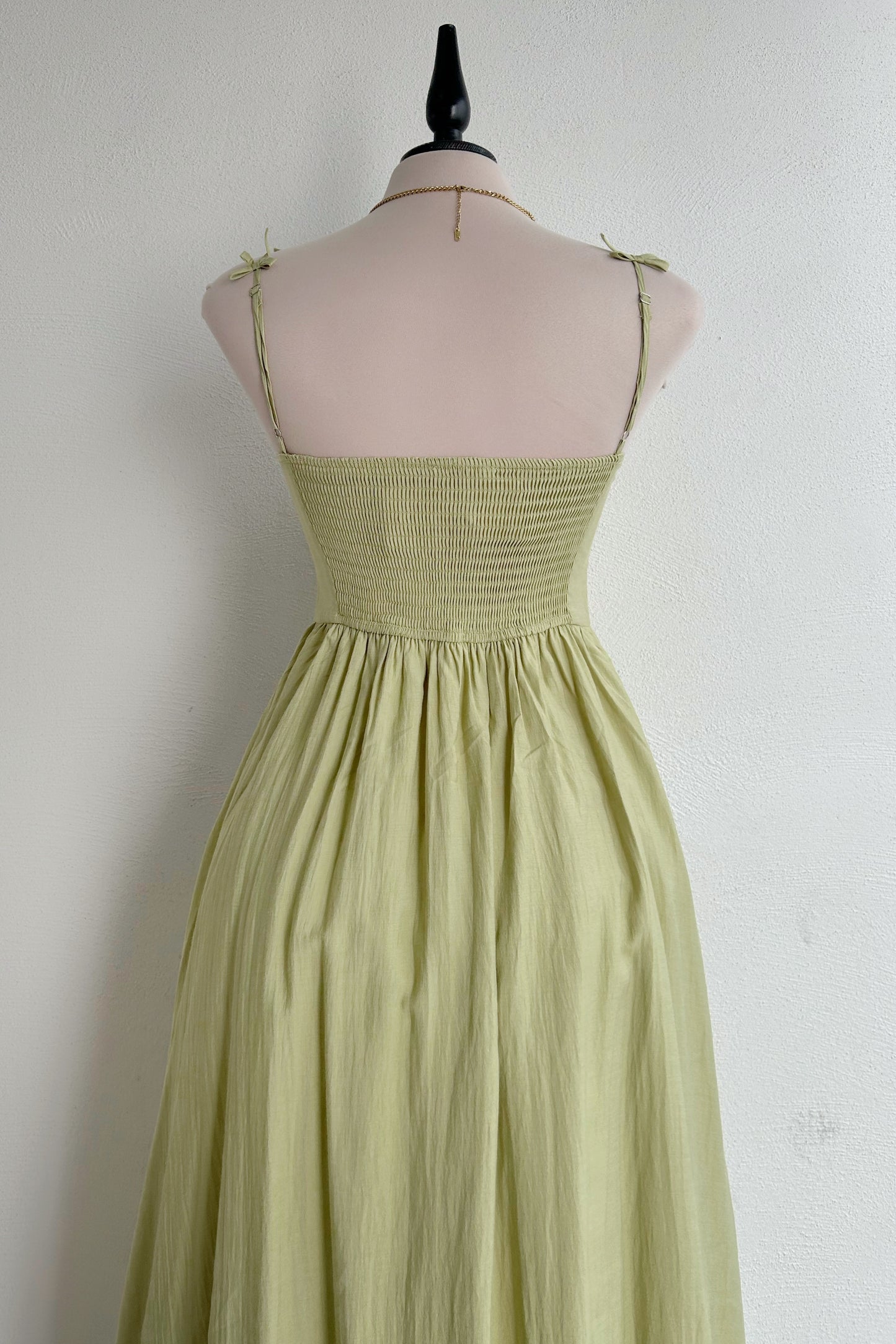 Vestido verde tipo corsé