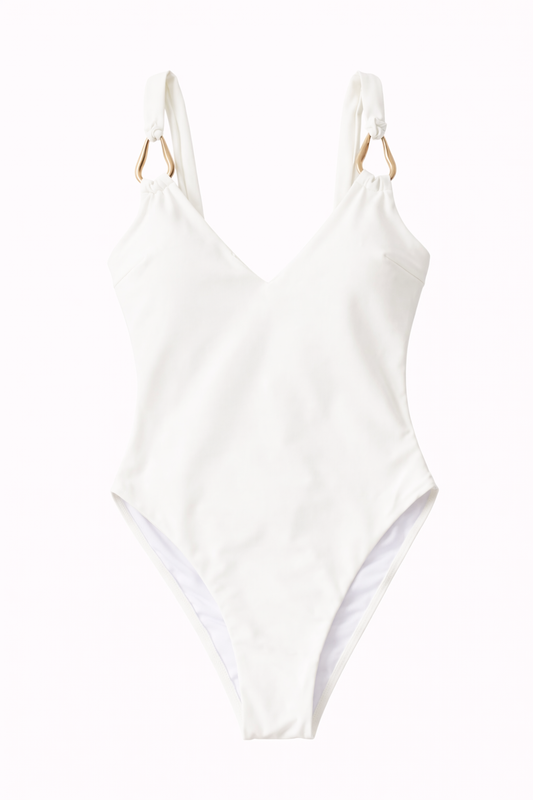 Bañador blanco tirantes