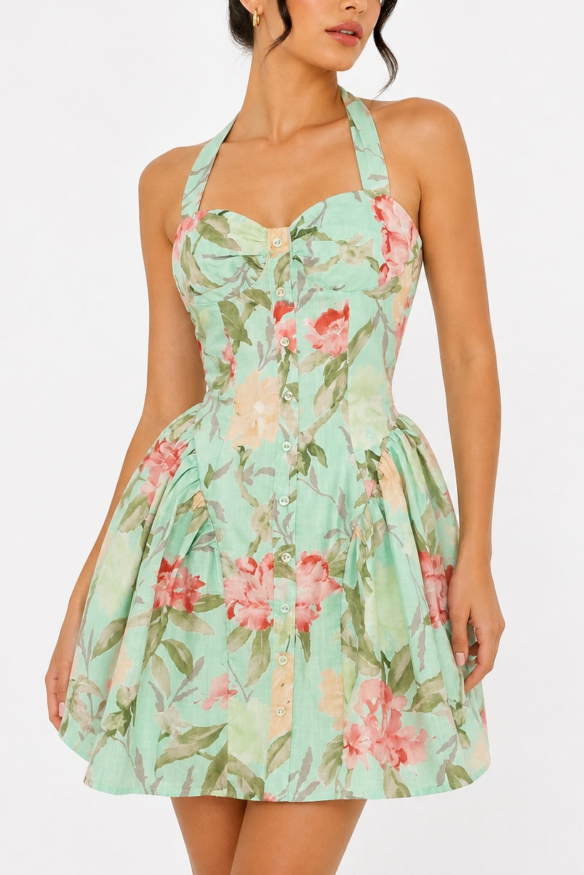 Vestido Menta Floral