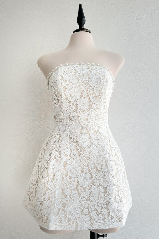Vestido encaje corte A