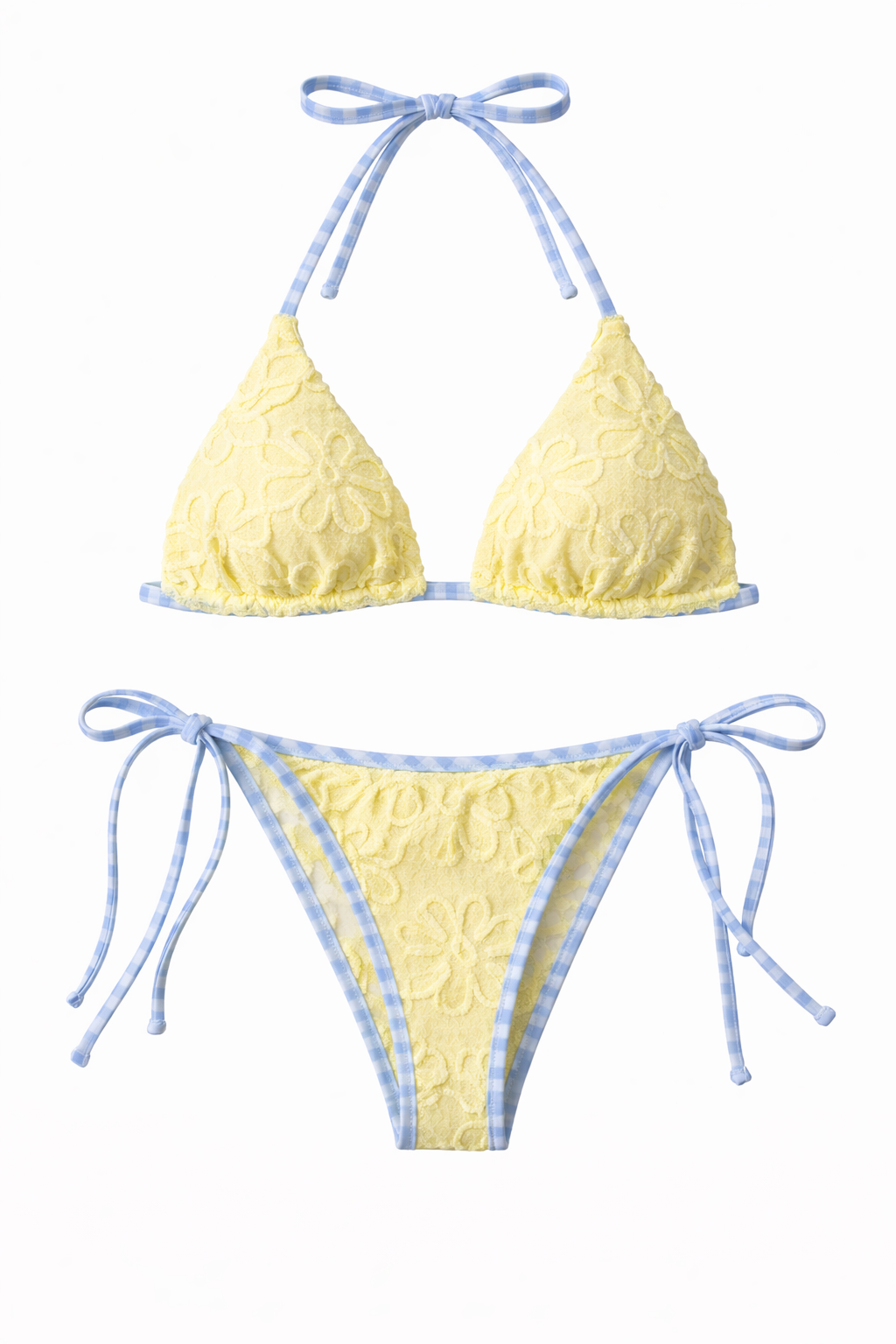 Bikini amarillo texturizado
