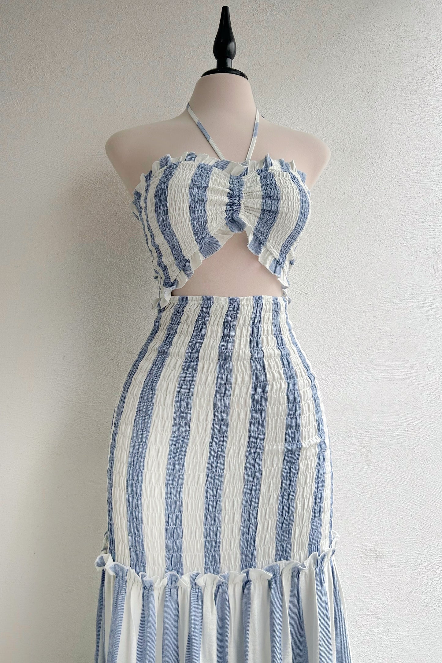 Maxi vestido rayado