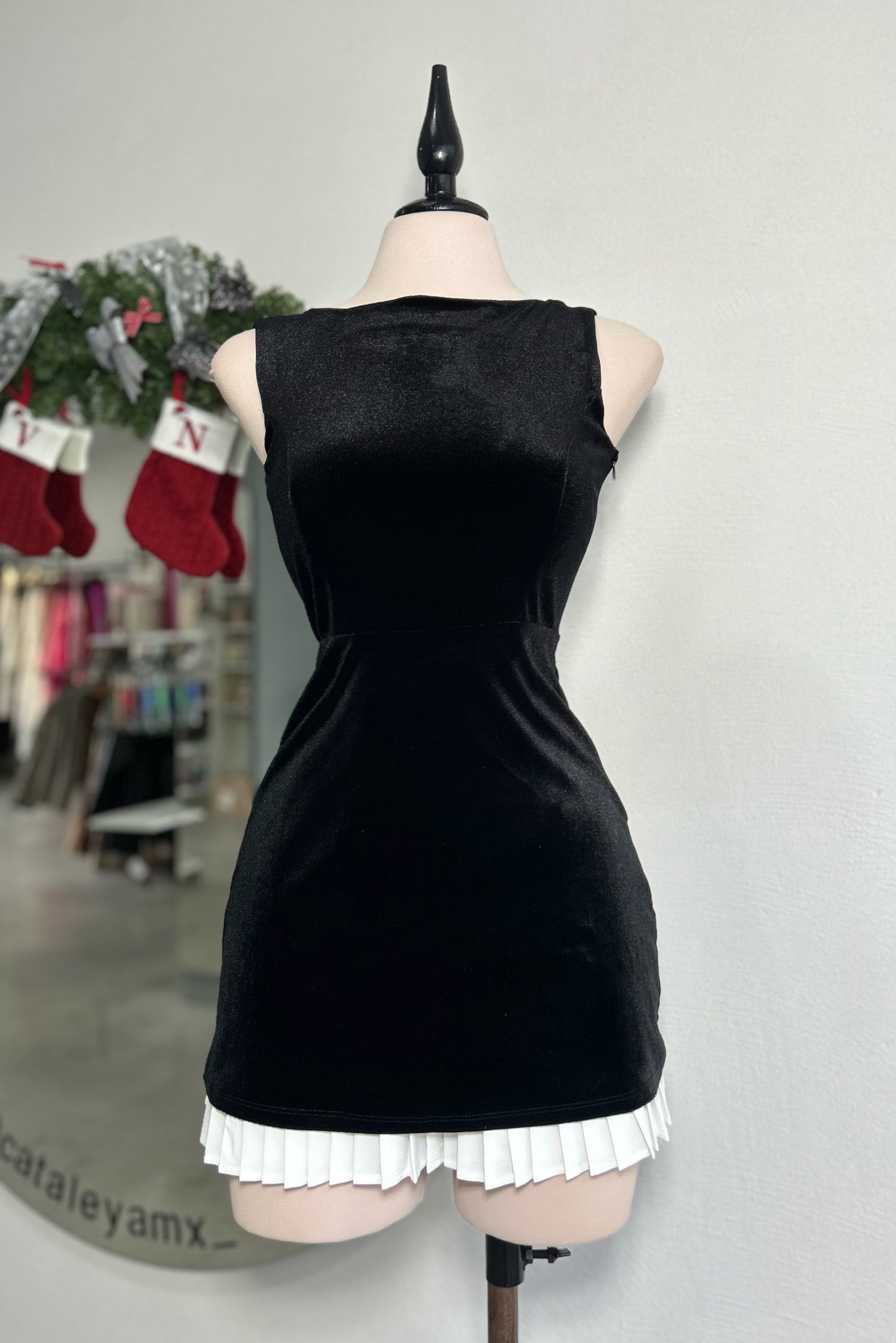 Vestido terciopelo negro