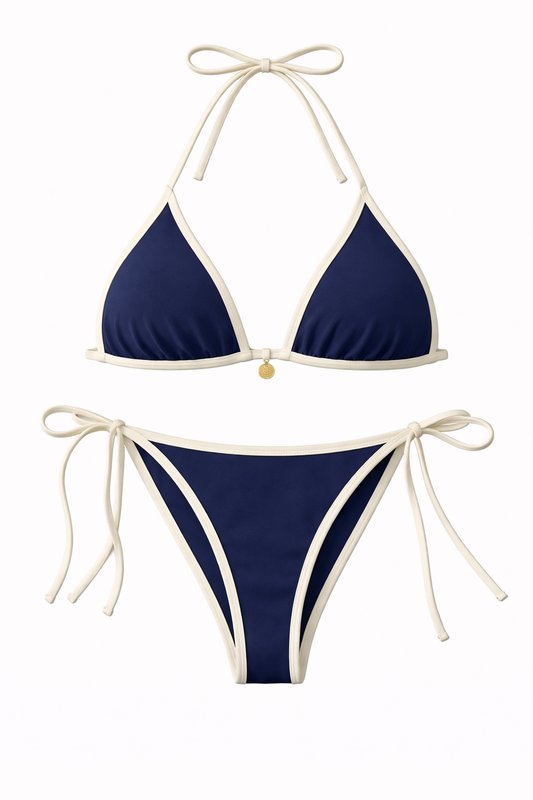 Bikini navy linea beige