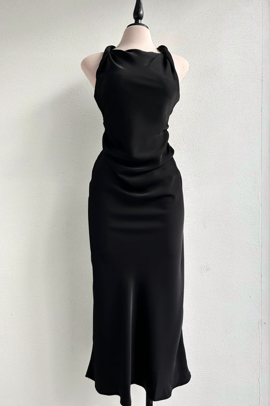 Vestido satinado midi