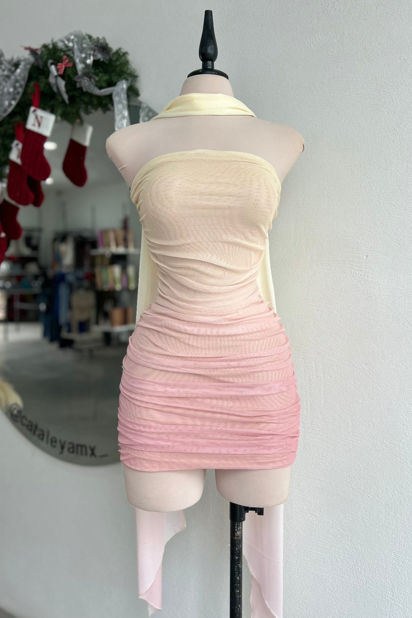 Vestido Sunset con bufanda