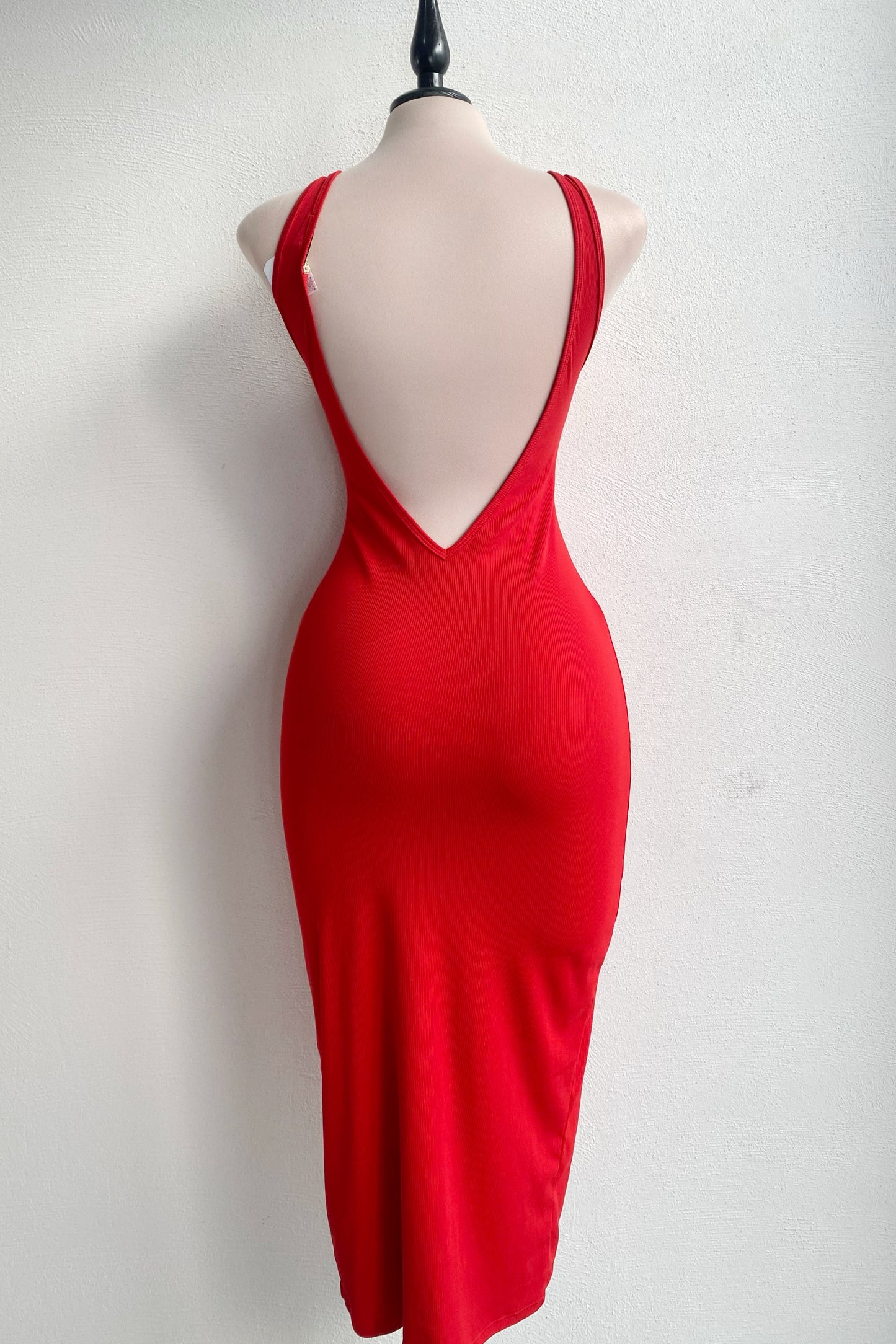 Vestido rojo espalda descubierta