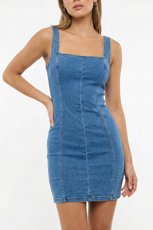 Vestido denim tirantes
