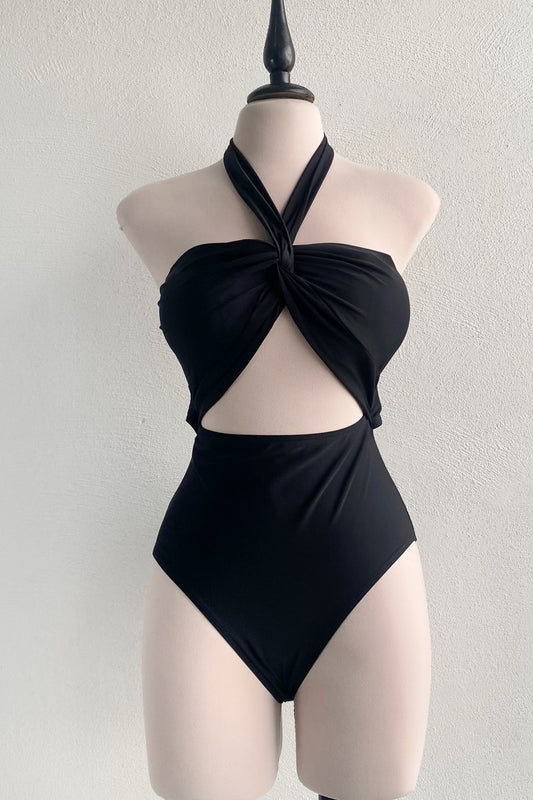 Bañador negro halter