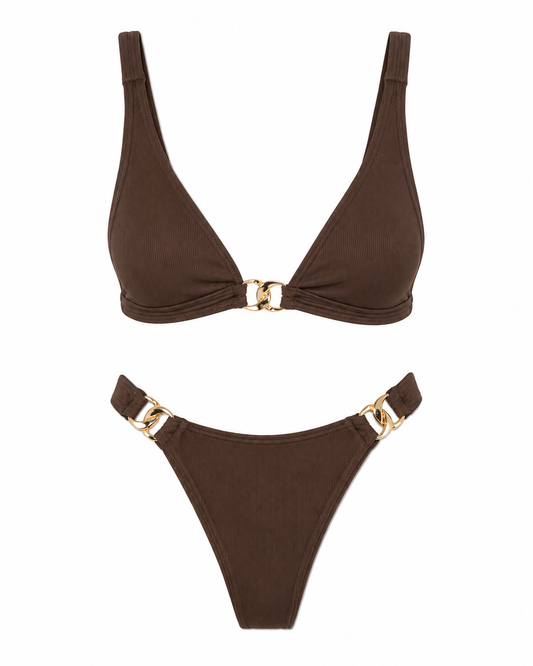 Bikini café detalle dorado