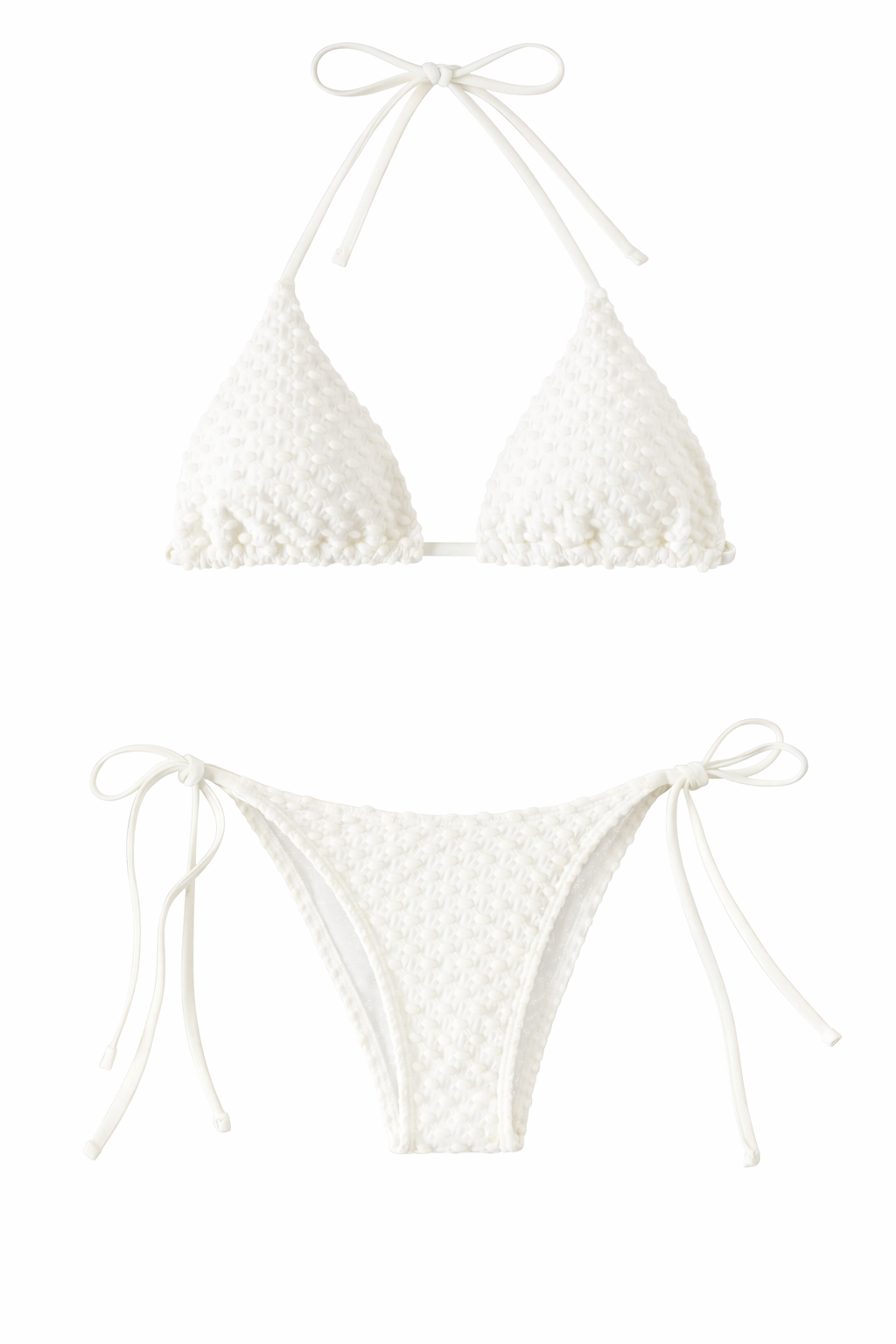 Bikini blanco texturizado