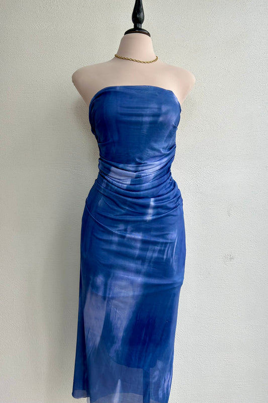 Vestido azul rey mesh