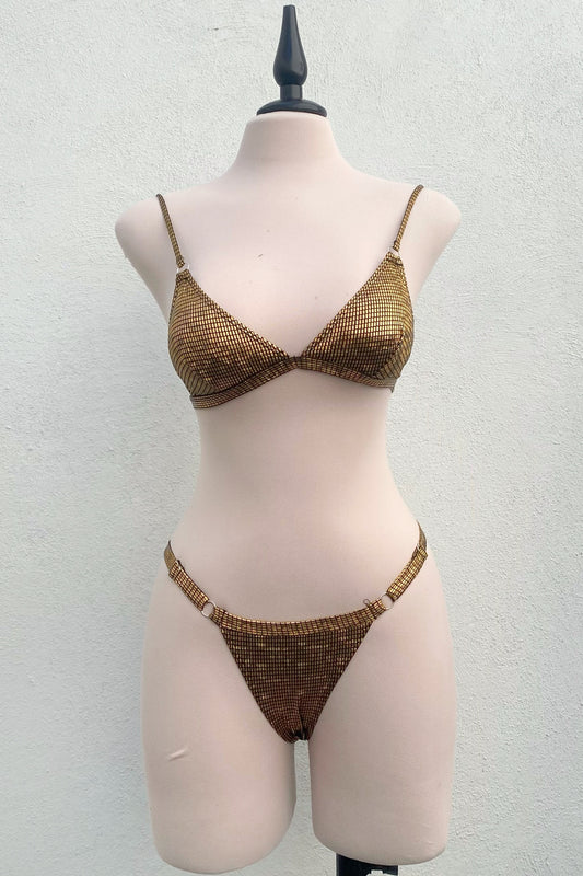 Bikini metálico dorado