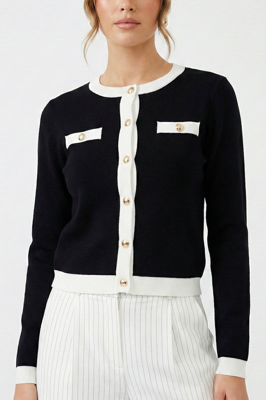 Cardigan bicolor