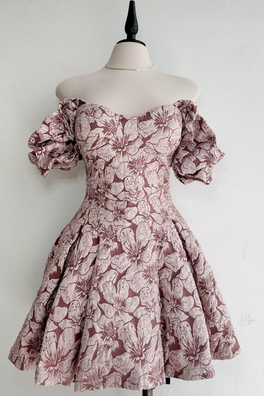 Vestido mauve corte A