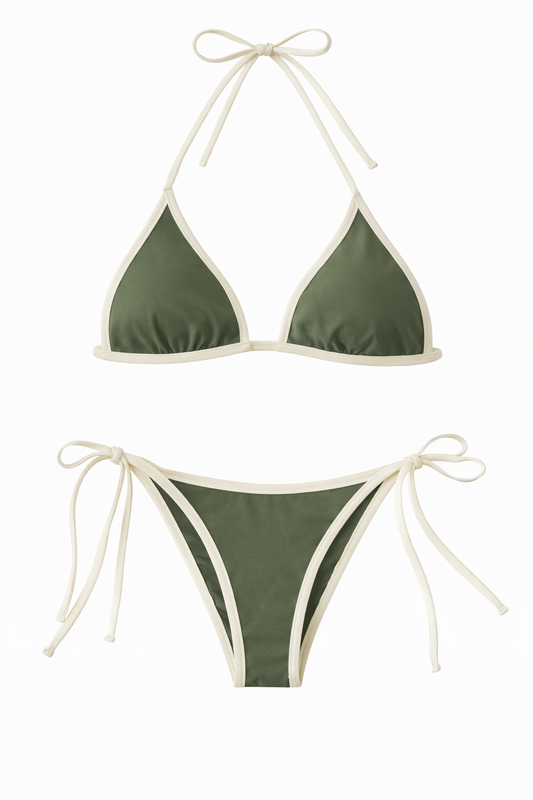 Bikini olivo línea beige