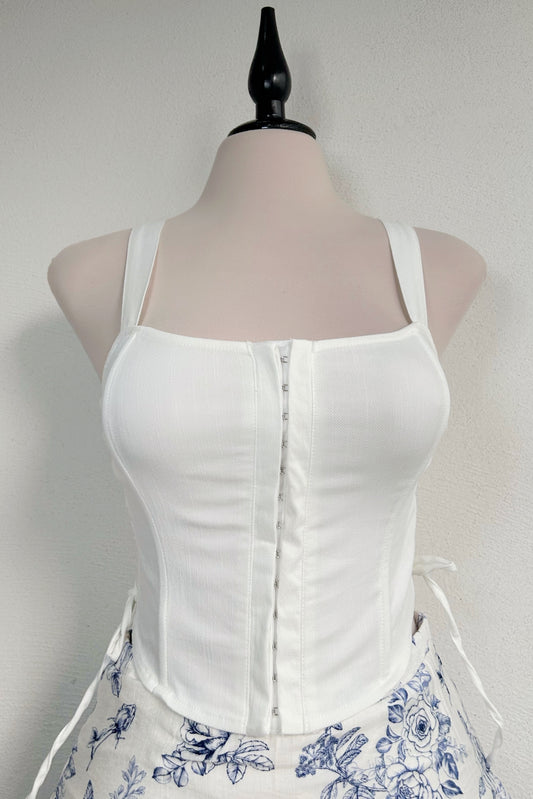 Top corsé blanco