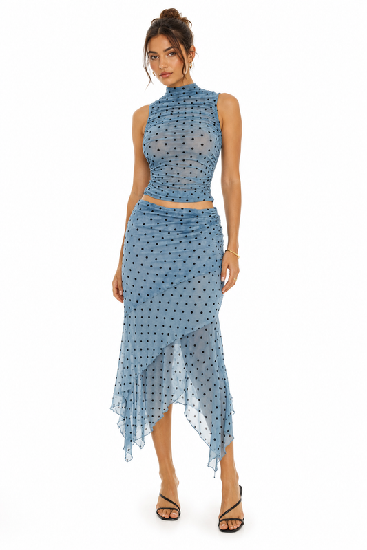Set Polka Blue