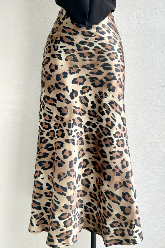 Falda larga leopardo