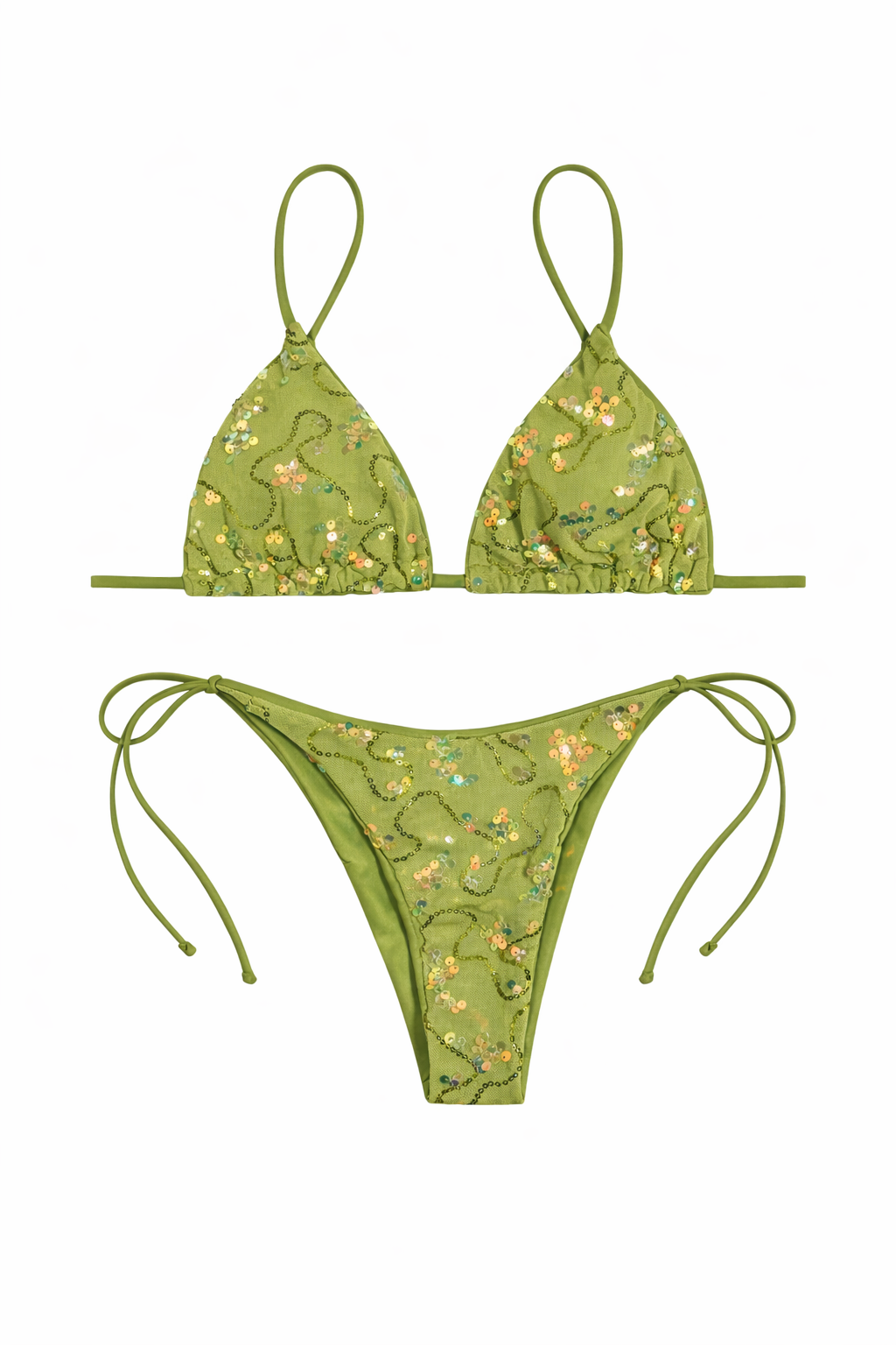 Bikini lentejuelas verde