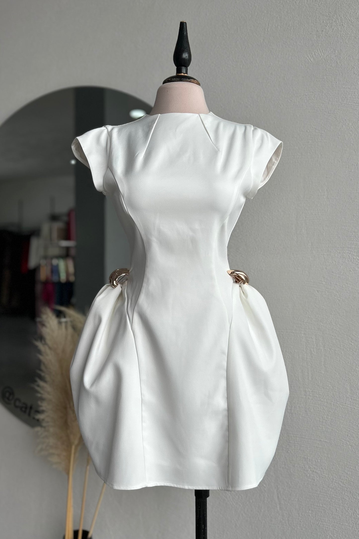 Vestido Blanco Trim