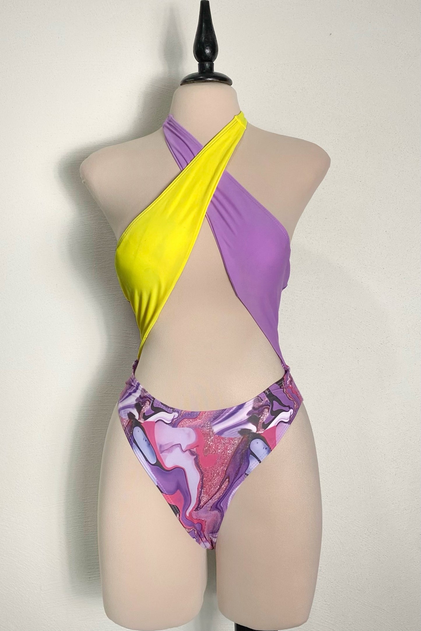 Bañador halter lila