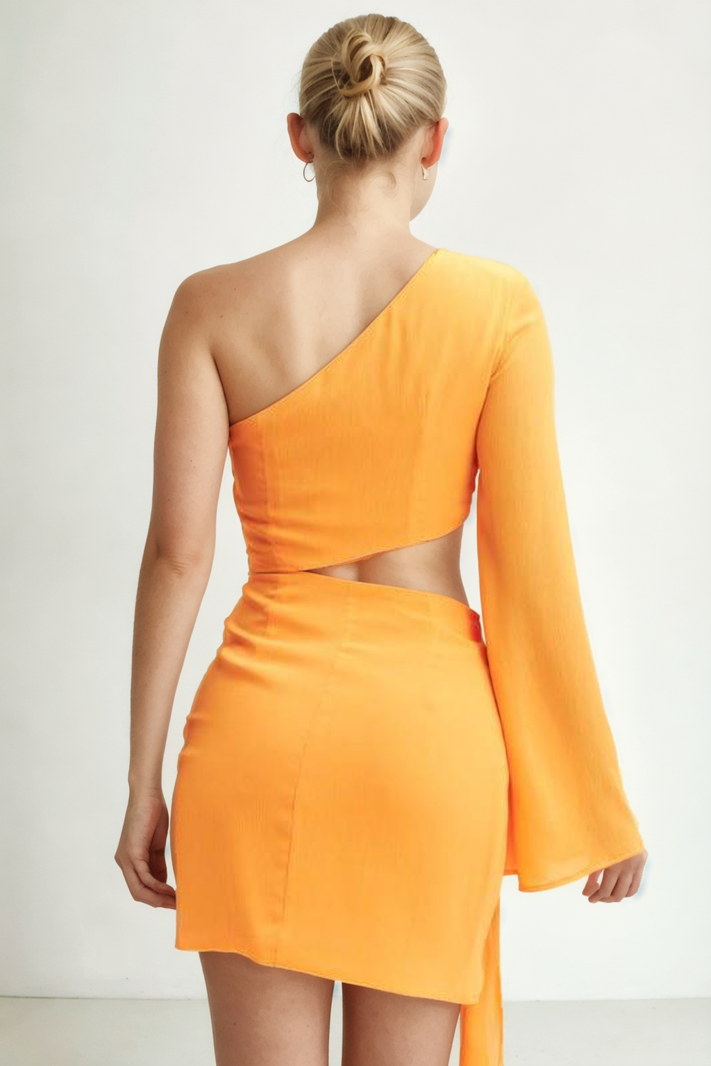 Vestido naranja neon