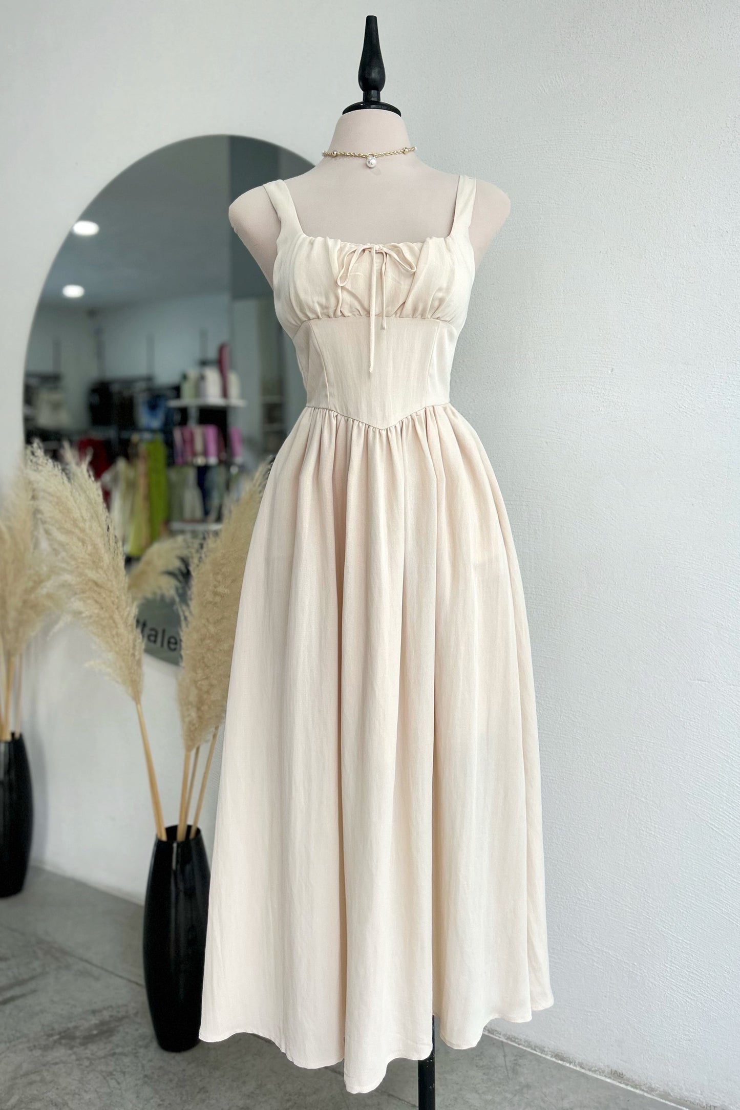 Vestido Beige Campesino