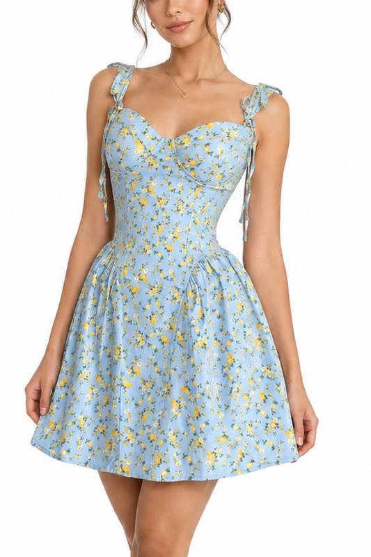 Vestido Bow Tie Floral