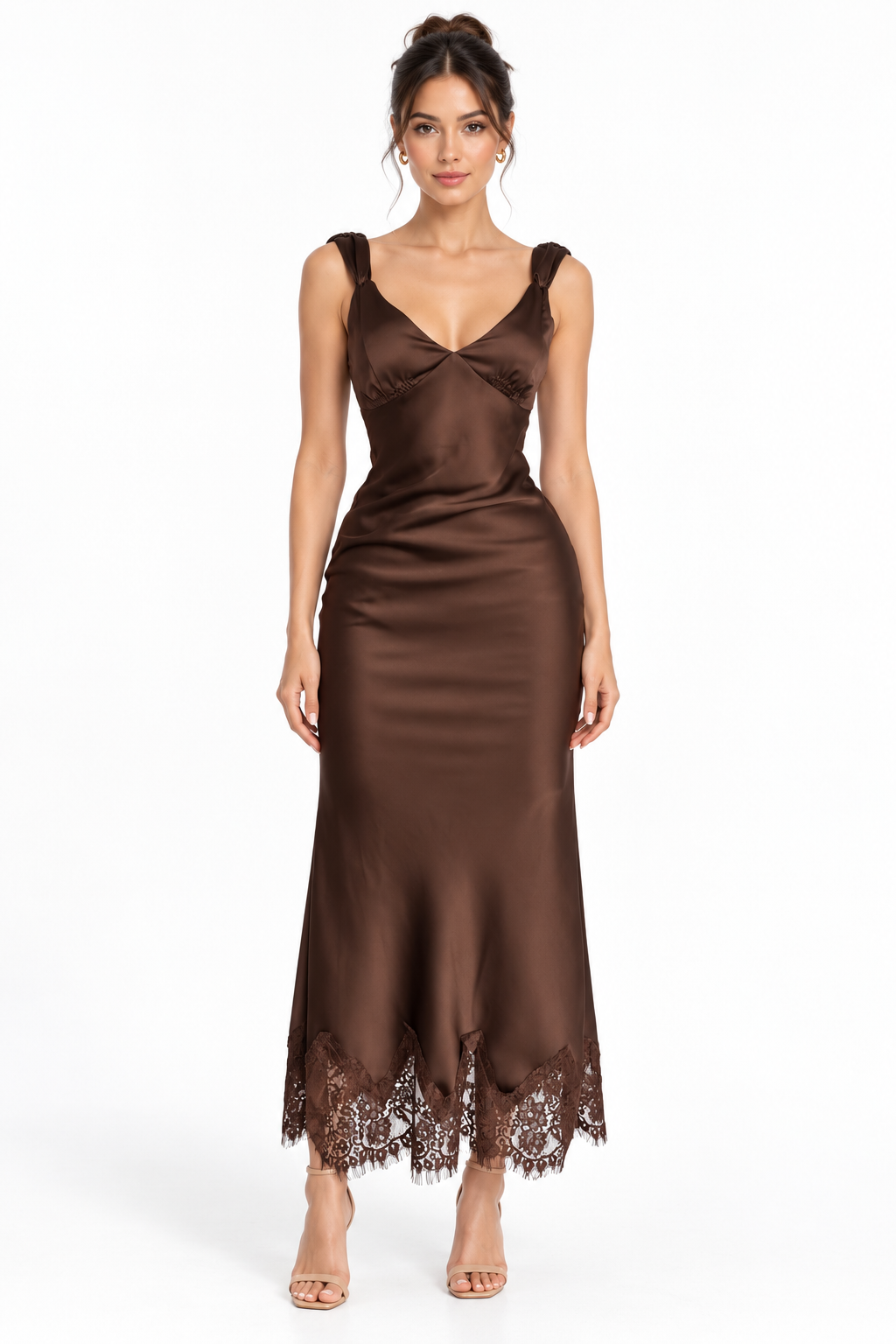 Vestido Lace Dark Chocolate