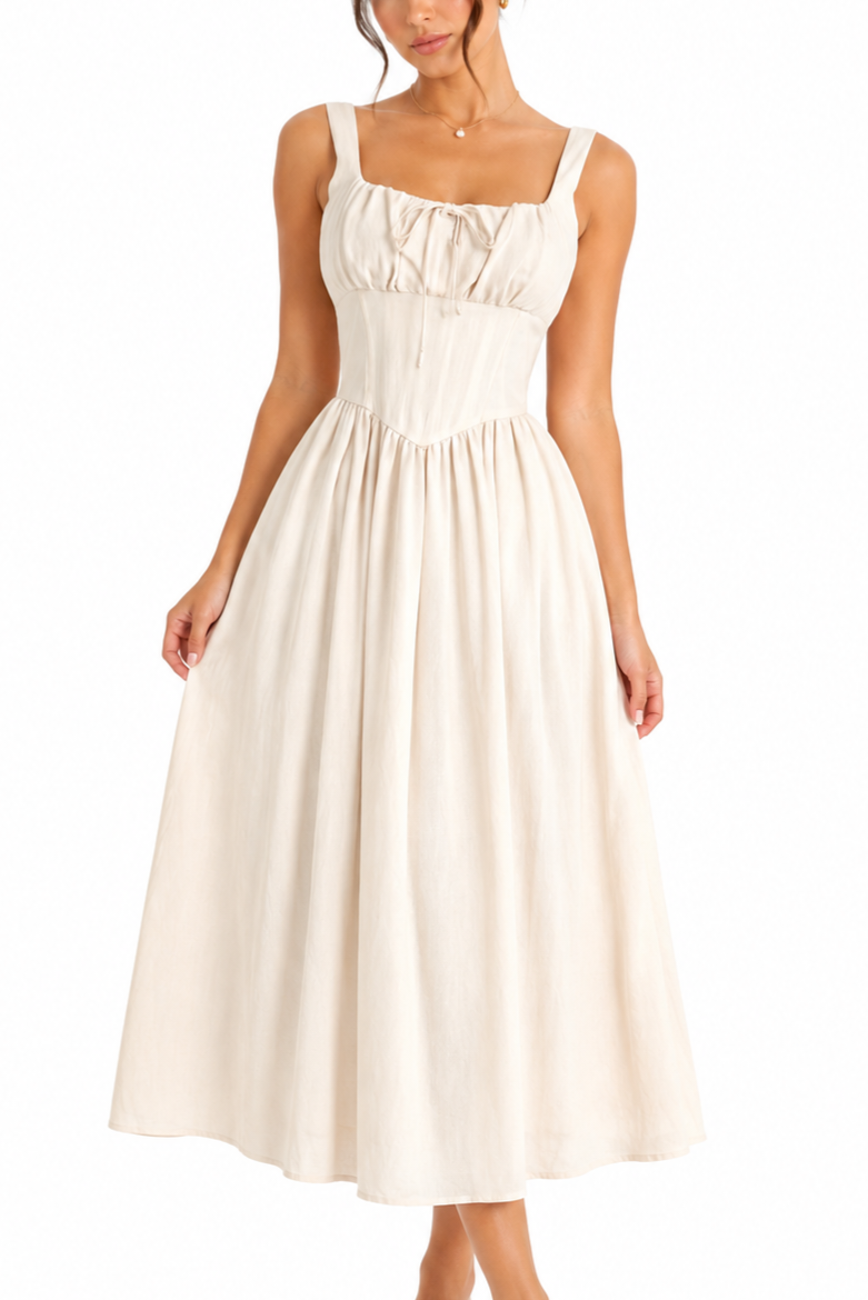 Vestido Beige Campesino