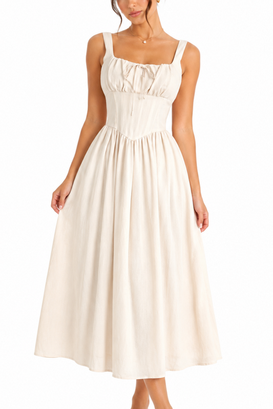 Vestido Beige Campesino