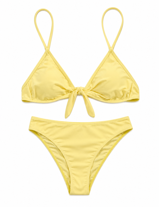 Bikini amarillo front tie
