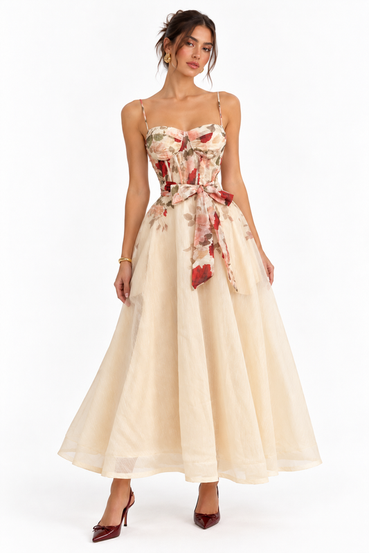 Vestido Red Blossom