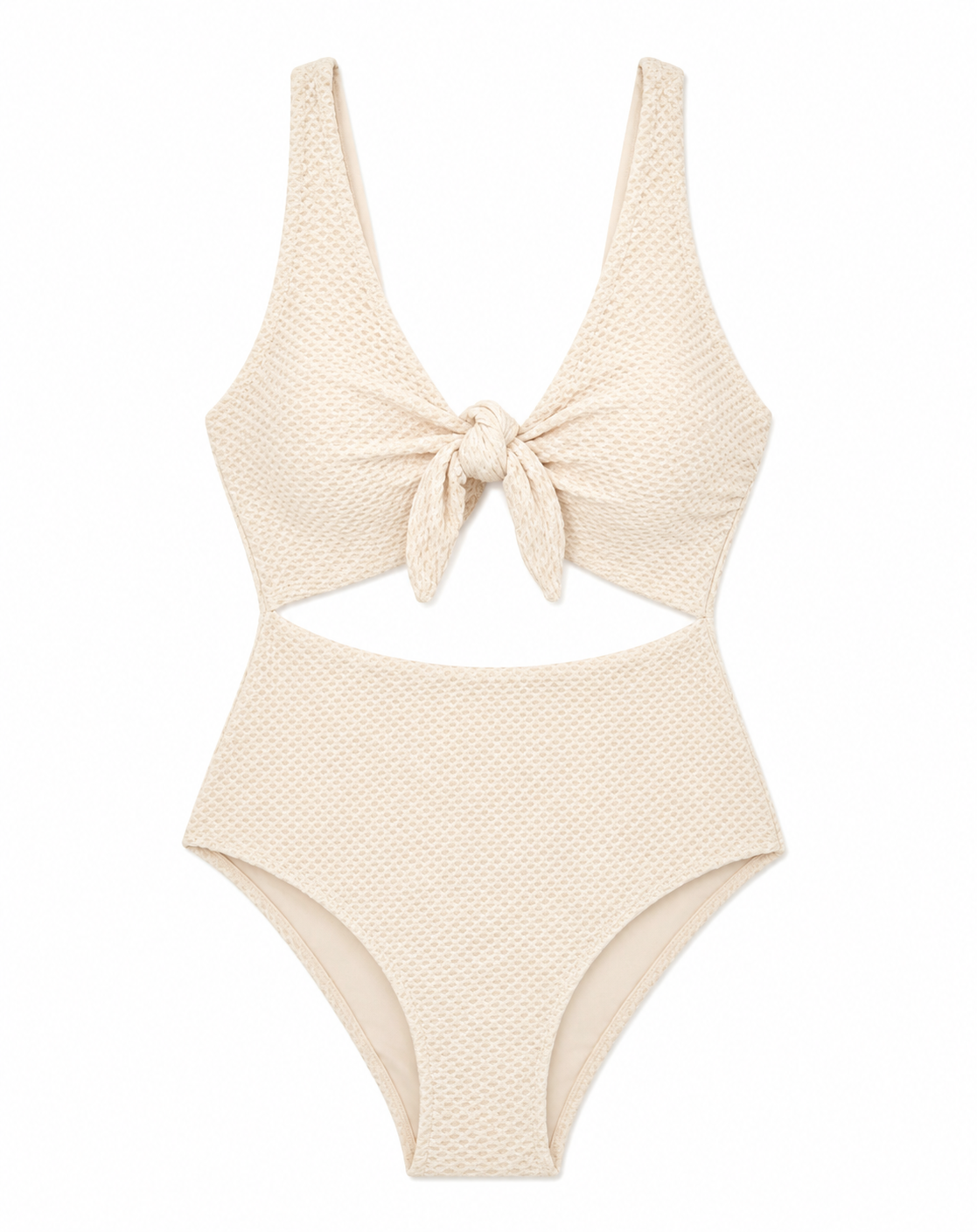 Bañador Beige front tie