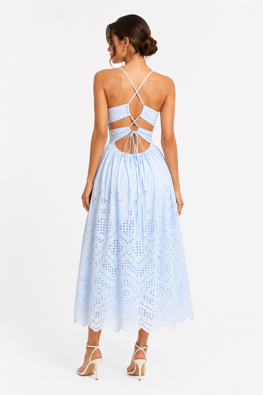 Vestido Eyelet Baby Blue