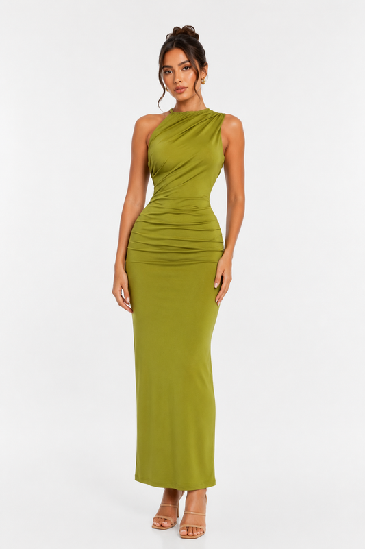 Vestido Back Drape Olive