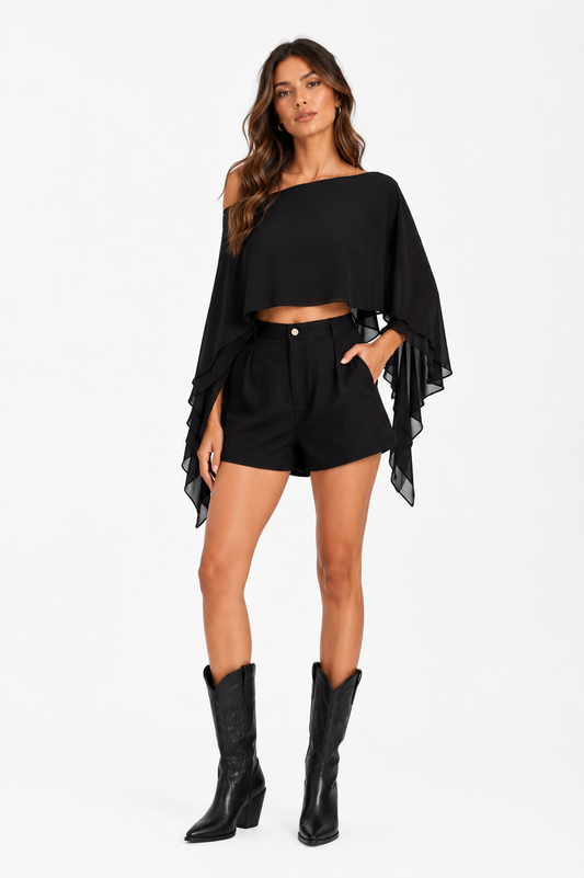 Blusa Capa Negra